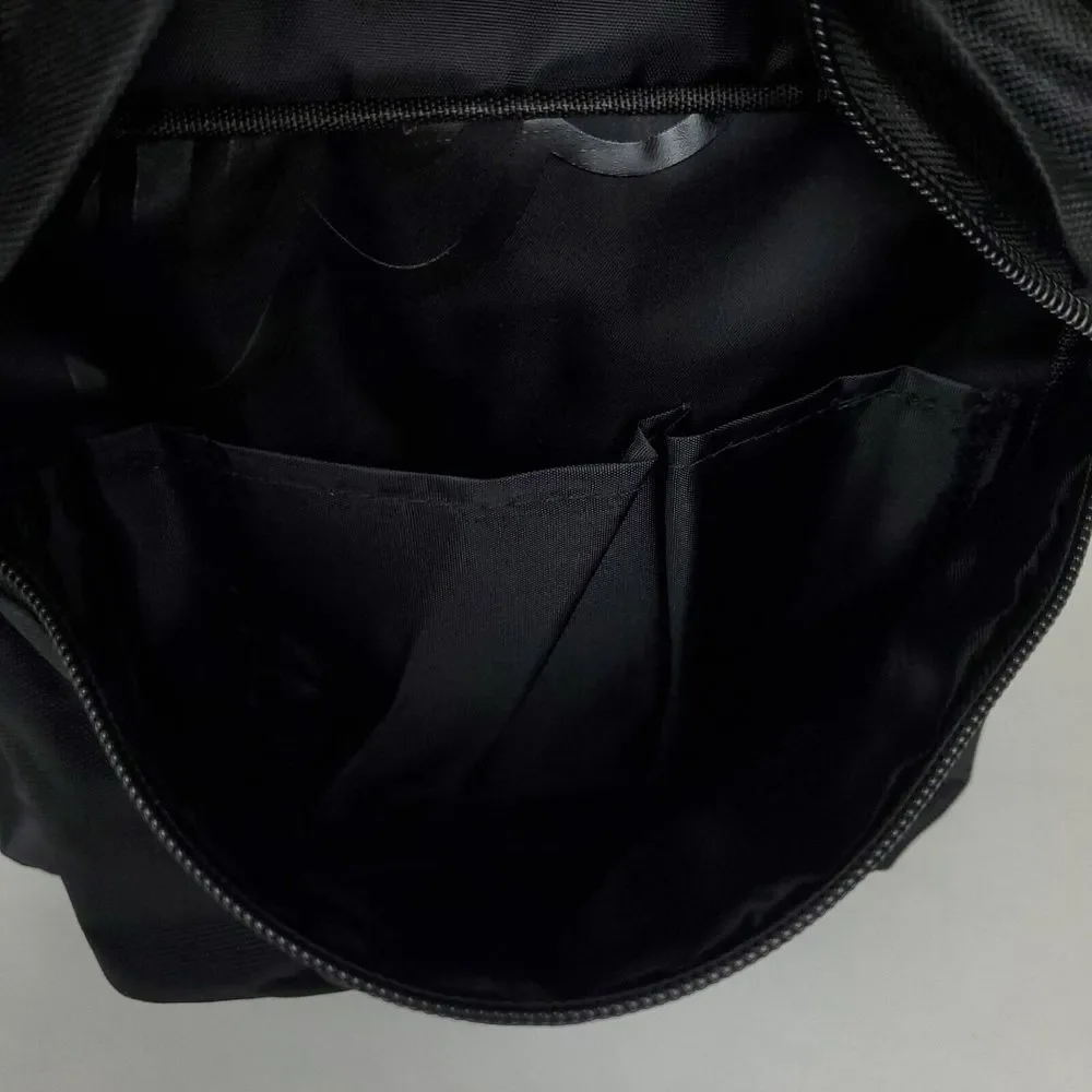 Chicago Bulls Mitchell & Ness NBA‎ Backpack 2 Zipper Pockets 3D Logo Black NWT